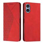 For Sony Xperia 5 V Diamond Splicing Skin Feel Magnetic Leather Phone Case(Red)