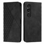 For Sony Xperia 1 VI Diamond Splicing Skin Feel Magnetic Leather Phone Case(Black)