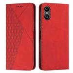 For Sony Xperia 5 VI Diamond Splicing Skin Feel Magnetic Leather Phone Case(Red)