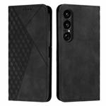 For Sony Xperia 1 VII Diamond Splicing Skin Feel Magnetic Leather Phone Case(Black)