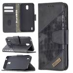 For Nokia 1.3 Matching Color Crocodile Texture Horizontal Flip PU Leather Case with Wallet & Holder & Card Slots(Black)