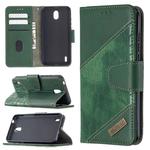 For Nokia 1.3 Matching Color Crocodile Texture Horizontal Flip PU Leather Case with Wallet & Holder & Card Slots(Green)