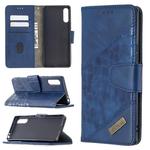 For Sony Xperia L4 Matching Color Crocodile Texture Horizontal Flip PU Leather Case with Wallet & Holder & Card Slots(Blue)