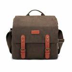 Cwatcun N1 Retro Multifunctional Canvas Waterproof Digital Camera Photography Bag, Size:29 x 14.5 x 22cm Coffee