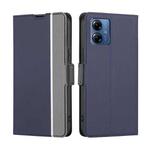 For Motorola Moto G14 4G Twill Texture Side Button Leather Phone Case(Blue)