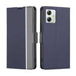 For Motorola Moto G54 5G EU Edition Twill Texture Side Button Leather Phone Case(Blue)