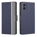 For Motorola Edge 5G 2024 Twill Texture Side Button Leather Phone Case(Blue)