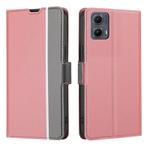 For Motorola Edge 5G 2024 Twill Texture Side Button Leather Phone Case(Pink)