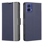 For Motorola Moto G85 5G Twill Texture Side Button Leather Phone Case(Blue)