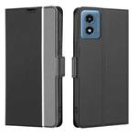 For Motorola Moto G 5G 2024 Twill Texture Side Button Leather Phone Case(Black)