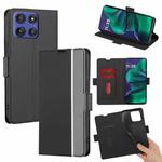 For Motorola Moto G Stylus 5G 2025 Twill Texture Side Button Leather Phone Case(Black)