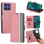 For Motorola Moto G Stylus 5G 2025 Twill Texture Side Button Leather Phone Case(Pink)