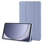 For Samsung Galaxy Tab A9 Tri-fold Holder Flip Horizontal Flip TPU Leather Tablet Case(Lavender Grey)