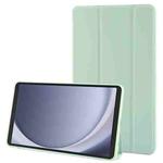 For Samsung Galaxy Tab A9 Tri-fold Holder Flip Horizontal Flip TPU Leather Tablet Case(Green)