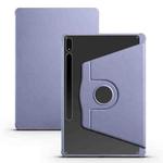 For Samsung Galaxy Tab S8+ X800 Acrylic 360 Degree Rotation Holder Tablet Leather Case(Lavender Purple)