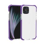 For iPhone 12 / 12 Pro Four-corner Shockproof TPU + Acrylic Protective Case(Purple)