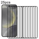 For Samsung Galaxy S25 5G 25pcs Full Glue Screen Tempered Glass Film, Support Fingerprint Unlocking