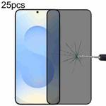 For Samsung Galaxy S25+ 5G 25pcs Full Cover Anti-peeping Tempered Glass Film,  Support Fingerprint Unlocking