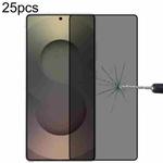 For Samsung Galaxy S25 Ultra 5G 25pcs Full Cover Anti-peeping Tempered Glass Film,  Support Fingerprint Unlocking