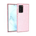 For Samsung Galaxy Note20 Ultra Shockproof Terminator Style Glitter Powder Protective Case(Pink)