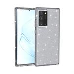 For Samsung Galaxy Note20 Ultra Shockproof Terminator Style Glitter Powder Protective Case(Grey)