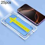 For iPhone 16 Pro 25pcs HD Fast Attach Dust-proof Anti-static Tempered Glass Film