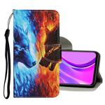 For Xiaomi Redmi 9C Colored Drawing Pattern Horizontal Flip Leather Case with Holder & Card Slots & Wallet(Wolf)