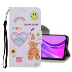 For Xiaomi Redmi 9C Colored Drawing Pattern Horizontal Flip Leather Case with Holder & Card Slots & Wallet(Bear)