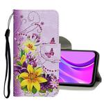 For Xiaomi Redmi 9C Colored Drawing Pattern Horizontal Flip Leather Case with Holder & Card Slots & Wallet(Lily)