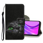 For Xiaomi Redmi 9C Colored Drawing Pattern Horizontal Flip Leather Case with Holder & Card Slots & Wallet(Cartoon Cat)