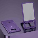 029 Desktop Portable Folding Aluminum Alloy Phone Holder(Purple)