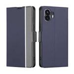 For Nothing Phone 2 Twill Texture Side Button Leather Phone Case(Blue)