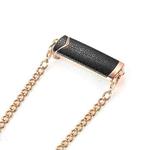 Adjustable Crossbody Chain Metal Phone Holder Lanyard Clip(Gold Black)