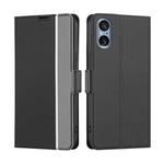 For Sony Xperia 5 V Twill Texture Side Button Leather Phone Case(Black)