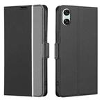 For Sony Xperia 10 VI Twill Texture Side Button Leather Phone Case(Black)