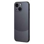 For iPhone 15 Two Color Frosted Shockproof Phone Case(Black)