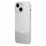 For iPhone 15 Two Color Frosted Shockproof Phone Case(Silver)