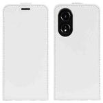 For OPPO A58 4G R64 Texture Single Vertical Flip Leather Phone Case(White)