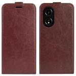For OPPO A58 4G R64 Texture Single Vertical Flip Leather Phone Case(Brown)