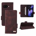 For Google Pixel 9a Magnetic Clasp Leather Phone Case(Brown)