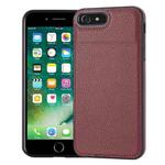 For iPhone SE 2022/SE 2020/7/8 Litchi Pattern Stitched Side-mounted Phone Case(Dark Red)