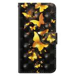 For Samsung Galaxy A30s 3D Painting Pattern Horizontal Flip TPU + PU Leather Case with Holder & Card Slots & Wallet(Golden Butterfly)