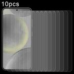 For Samsung Galaxy S25 5G 10pcs 0.18mm 9H 2.5D Tempered Glass Film, Support Fingerprint Unlocking