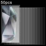 For Samsung Galaxy S25 Ultra 5G 50pcs 0.18mm 9H 2.5D Tempered Glass Film, Support Fingerprint Unlocking