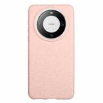 For Huawei Mate 60 Pro Wheat Straw Material + TPU Phone Case(Pink)