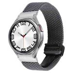 For Samsung Galaxy Watch 6 / 5 / 4 Magnetic Fold Buckle Nylon Woven Watch Band(Grey)