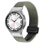 For Samsung Galaxy Watch 6 / 5 / 4 Magnetic Fold Buckle Nylon Woven Watch Band(Green)