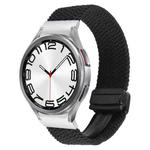 For Samsung Galaxy Watch 6 / 5 / 4 Magnetic Fold Buckle Nylon Woven Watch Band(Black)