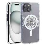 For iPhone 15 DFANS DESIGN Magsafe Magnetic Starlight Shining Phone Case(Silver Foil Shell)