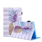 For Samsung Galaxy Tab A9+ Colored Drawing Leather Tablet Case(Pineapple)